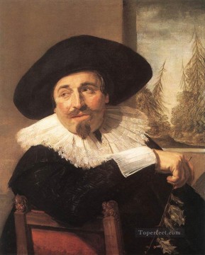 フランス・ハルス Painting - アイザック・アブラハムシュ・マッサの肖像画 オランダ黄金時代のフランス・ハルス